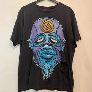 1995 White Zombie Black Freakzoid Rob Zombie Distressed Band Tee L/XL 22.5x27